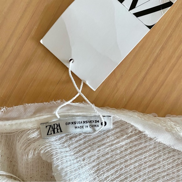 Zara sequin midi dress white - Picture 9 of 15
